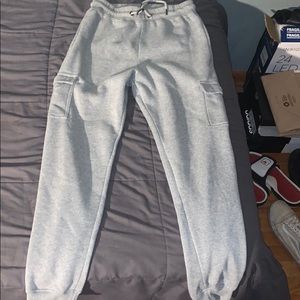 Gray Polyester Joggers